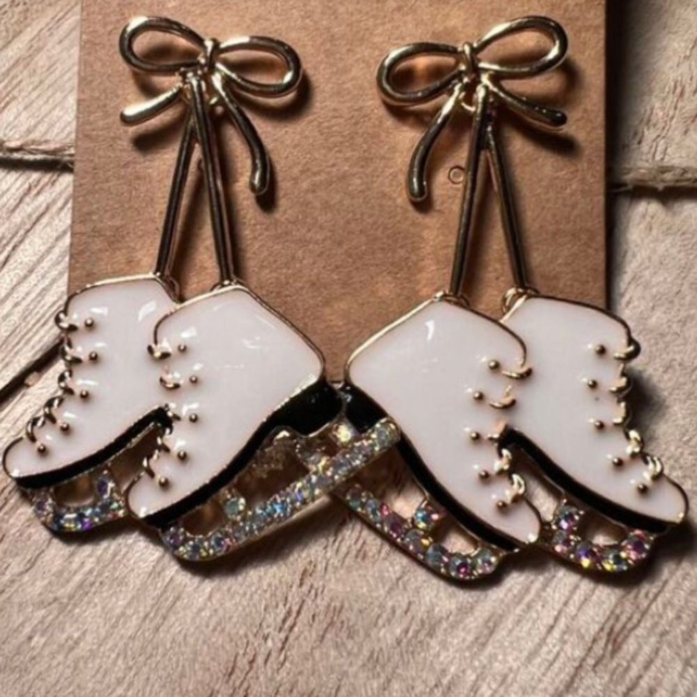 Bow Ice skate earrings